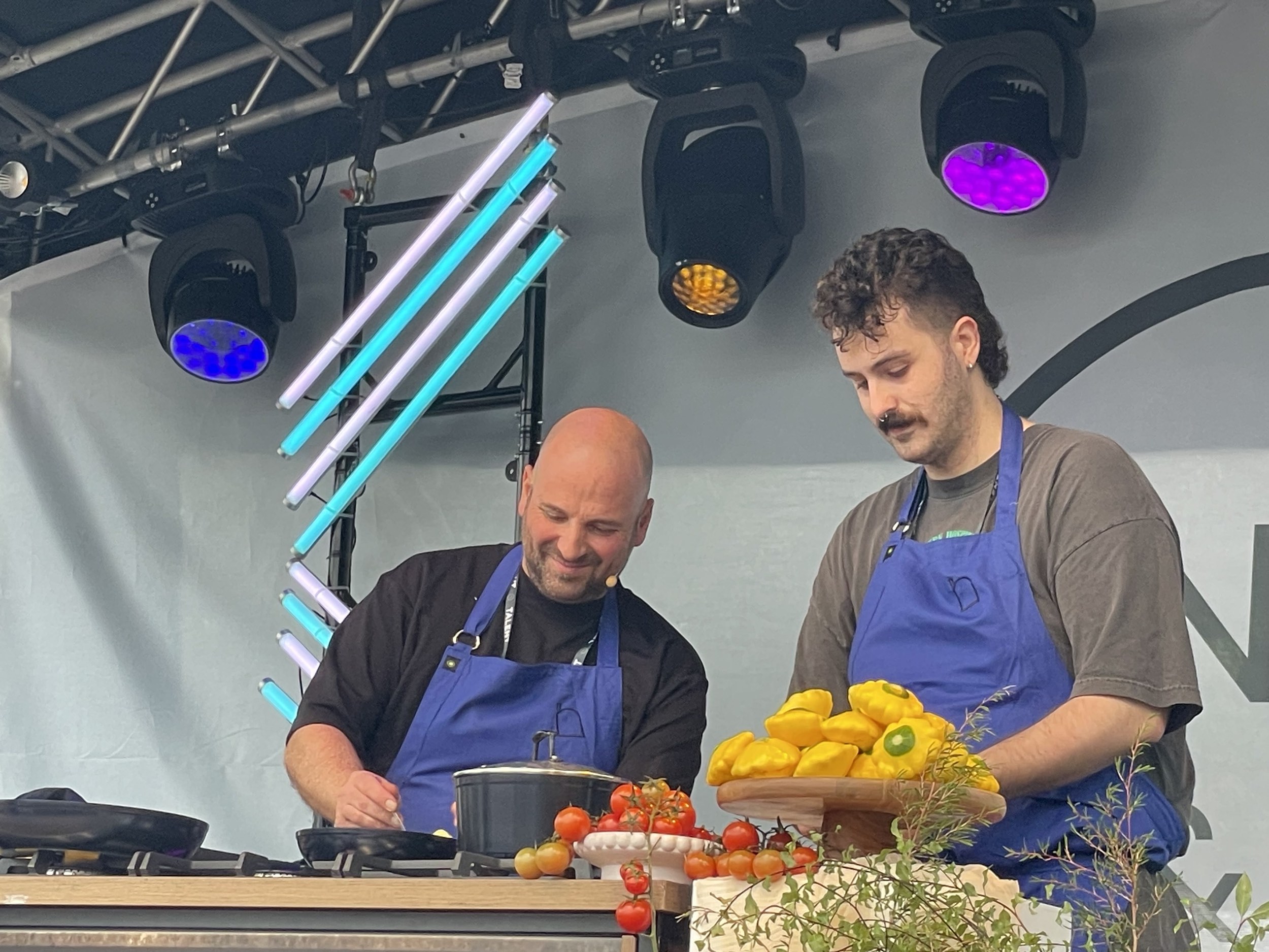 George Calombaris on stage at Noosa Eat and Drink Festival 2024